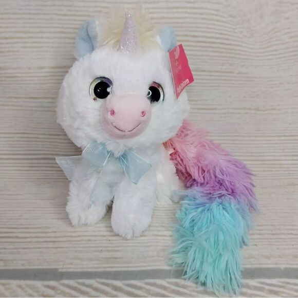 White Unicorn With Rainbow Tail Plush
Stuffed Animal 10 Inch Toy - Picture 1 of 16